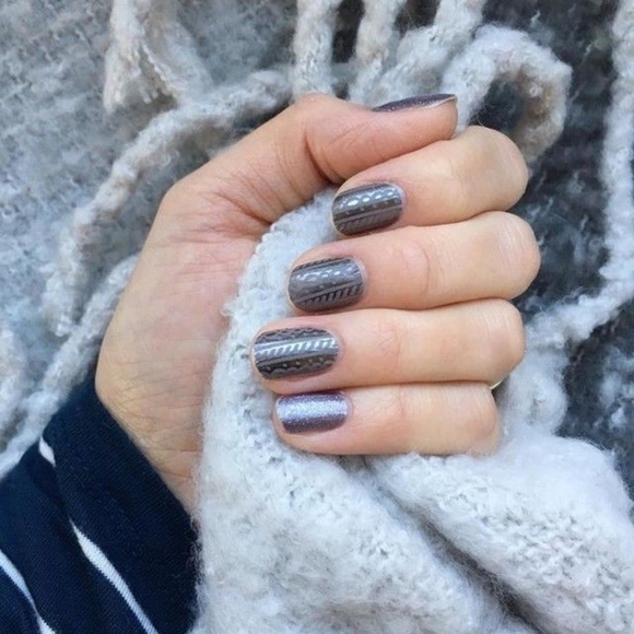 Jamberry Knit Happens Nail Wraps Full Sheet - Picture 2 of 3